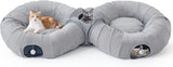 2-in-1 Cat Tunnel Bed for Indoor Cats
