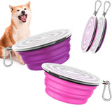 Collapsible 2PC Dog Bowls with Lid