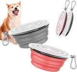 Collapsible 2PC Dog Bowls with Lid
