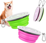 Collapsible 2PC Dog Bowls with Lid