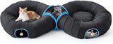 2-in-1 Cat Tunnel Bed for Indoor Cats