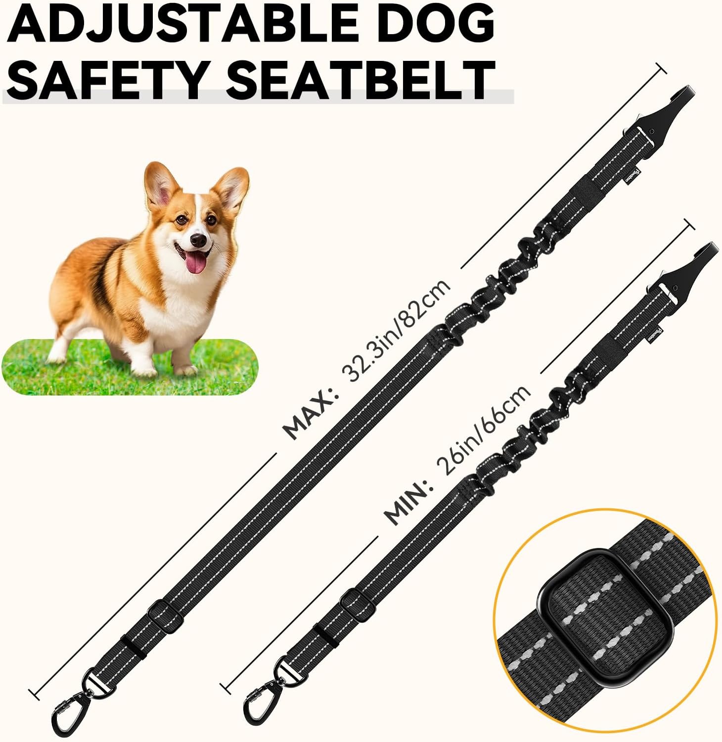 2Pack Dog Seatbelt for Car