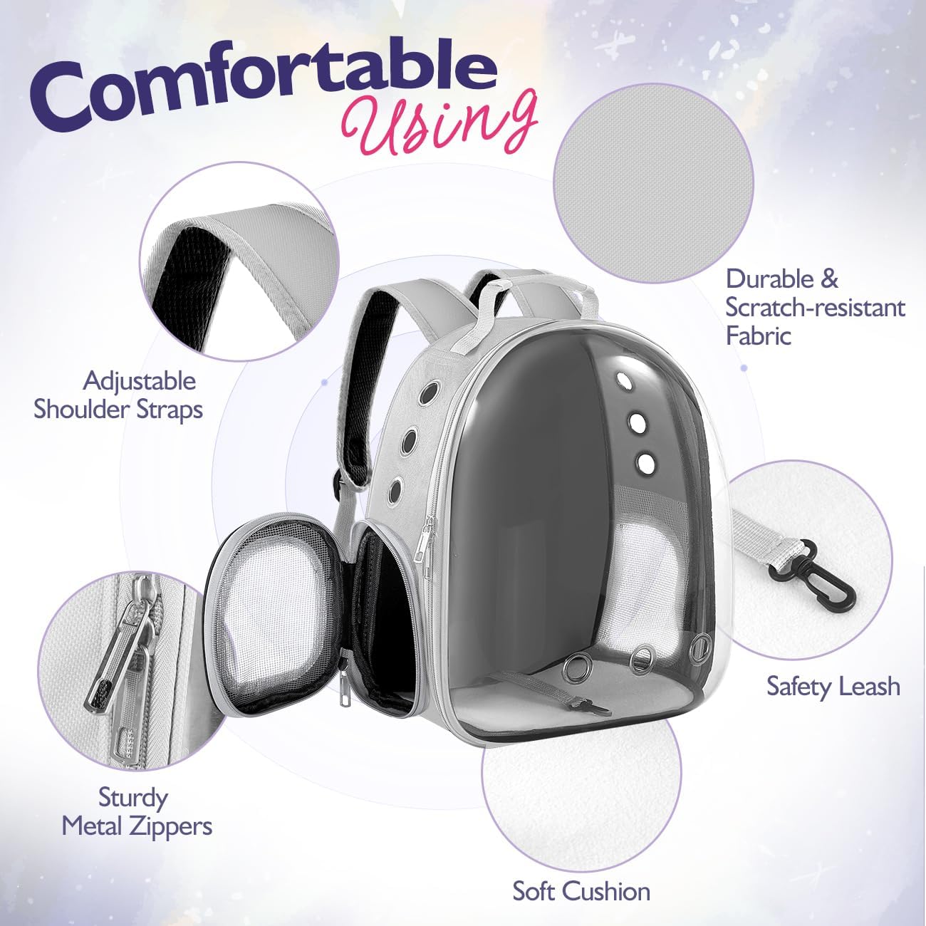 Mochila transportadora para gatos