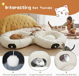 2-in-1 Cat Tunnel Bed for Indoor Cats