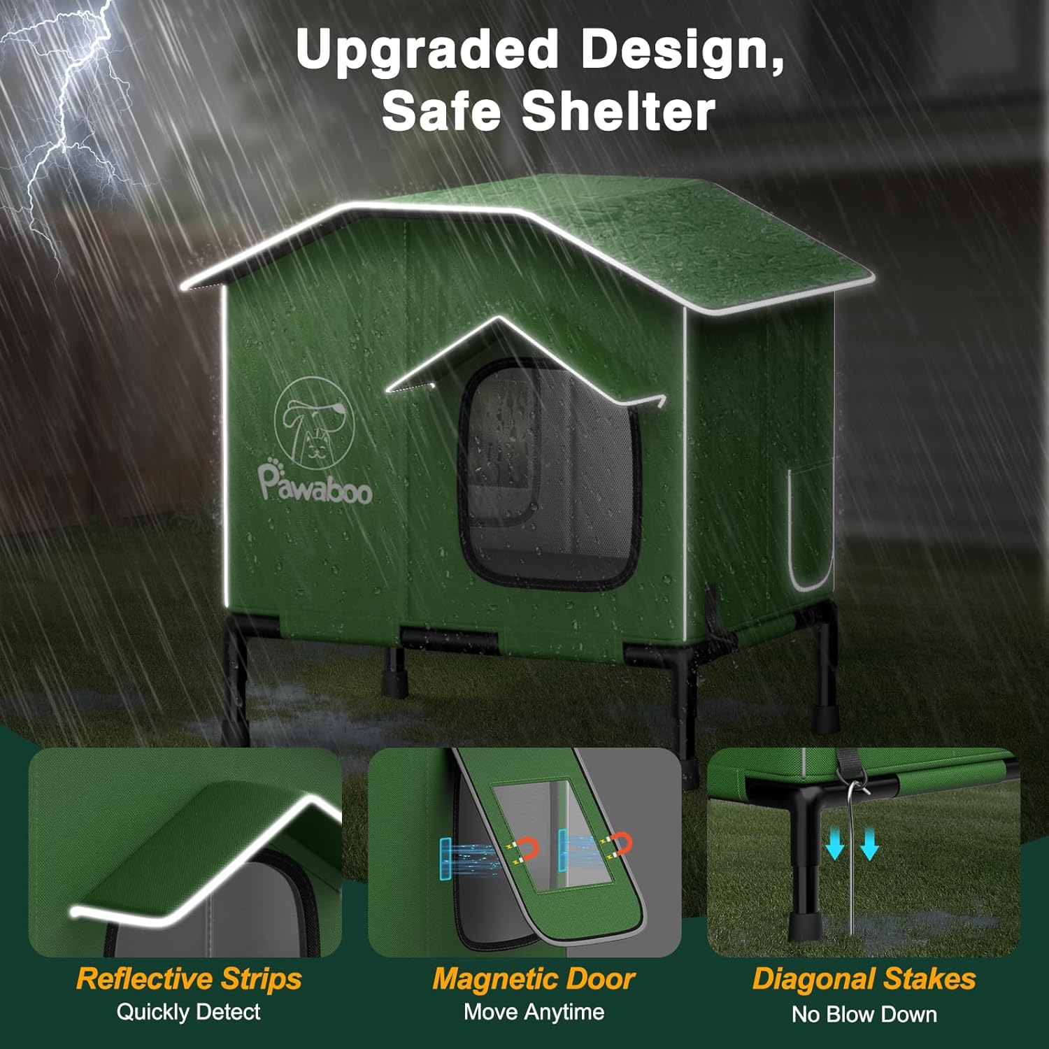 Heated Cat House for Outdoor in Winter