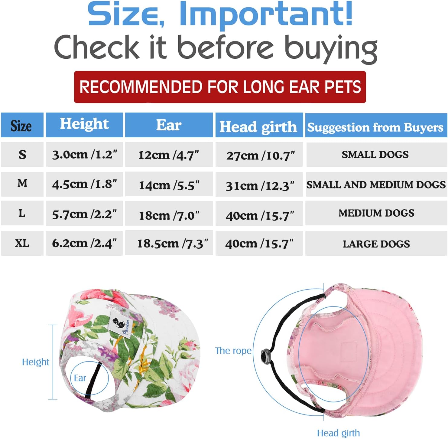 Adjustable Dog Baseball Cap