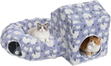 Cat Donut Tube with Square Kitten House