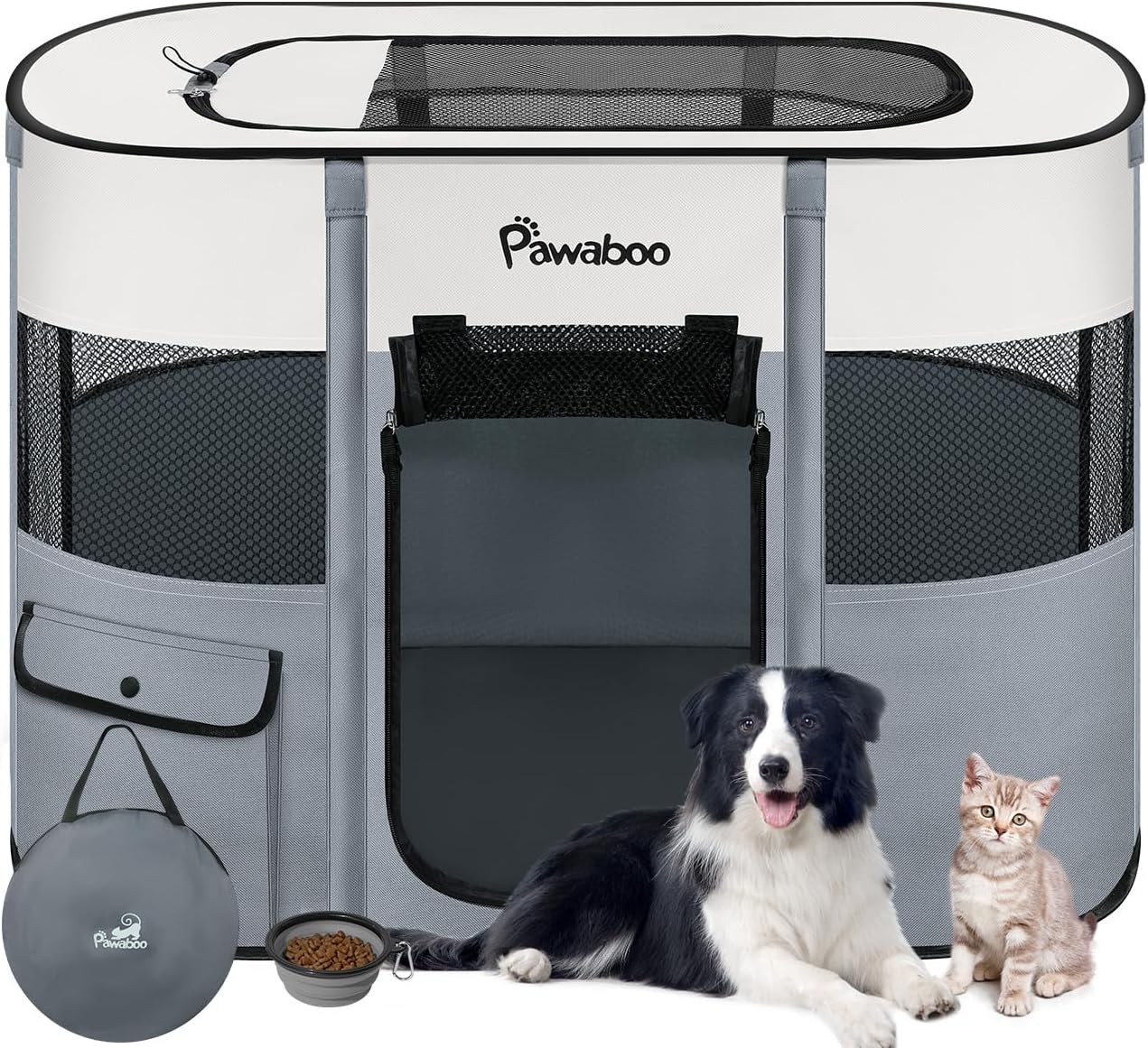 2-in-1 Pet Playpen for Dog Cat