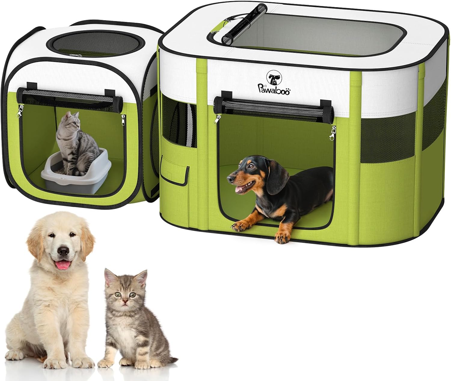 2-in-1 Pet Playpen for Dog Cat