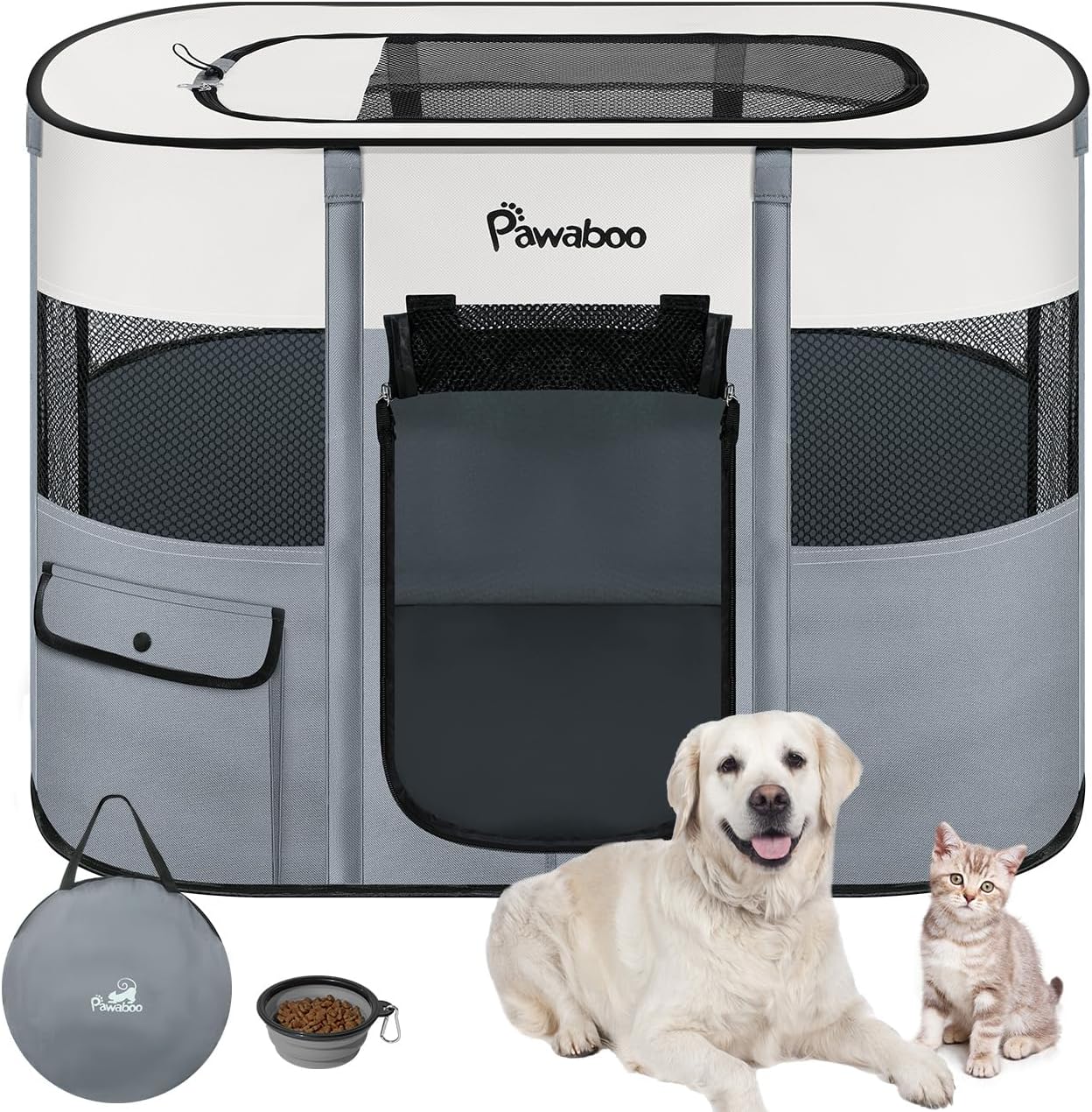 2-in-1 Pet Playpen for Dog Cat