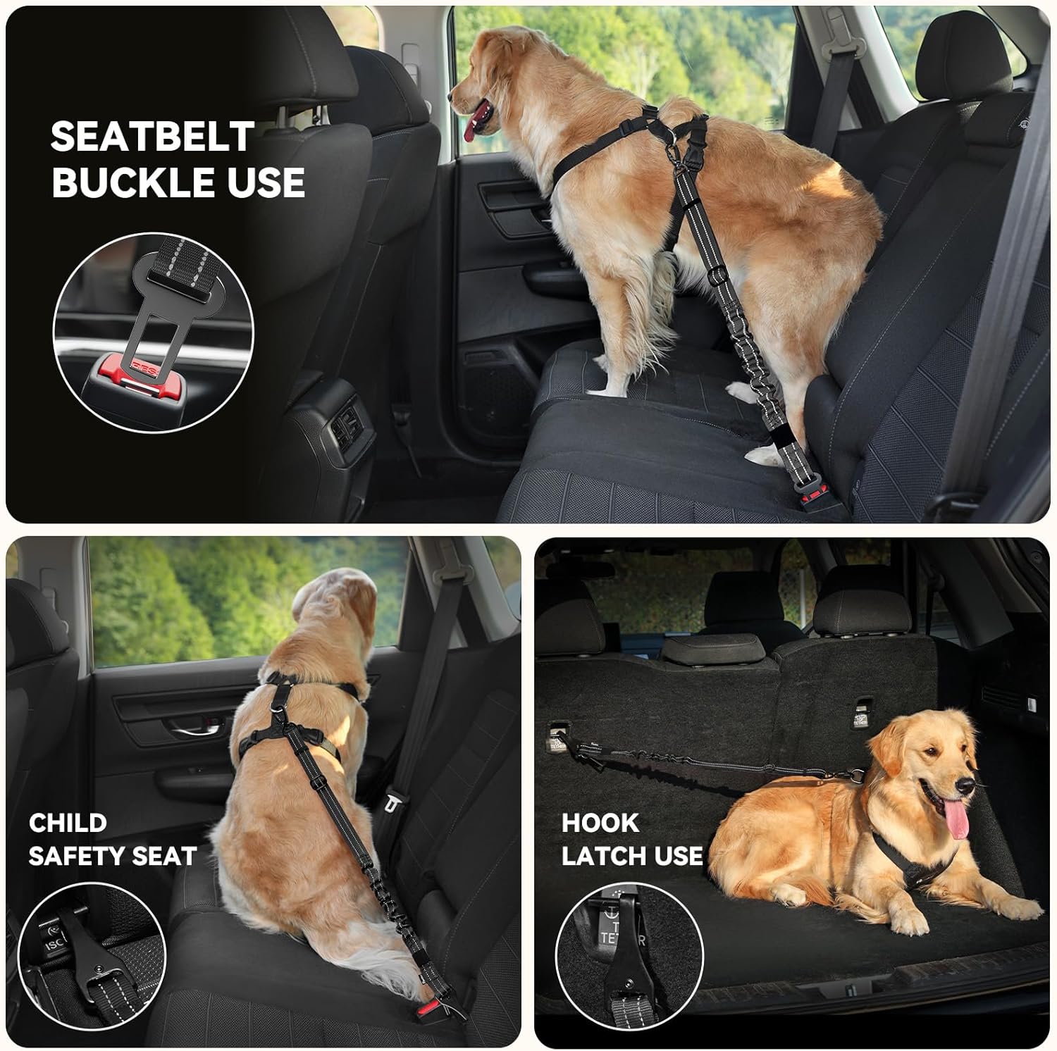 2Pack Dog Seatbelt for Car