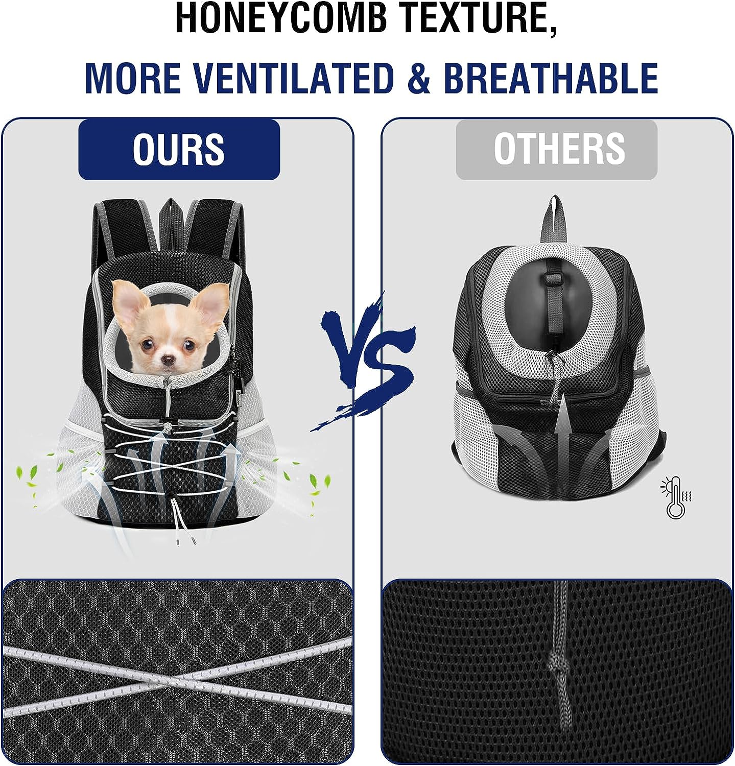 Adjustable Breathable Dog Carrying Backpack