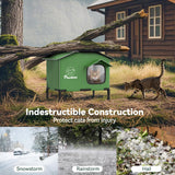 Heated Cat House for Outdoor in Winter