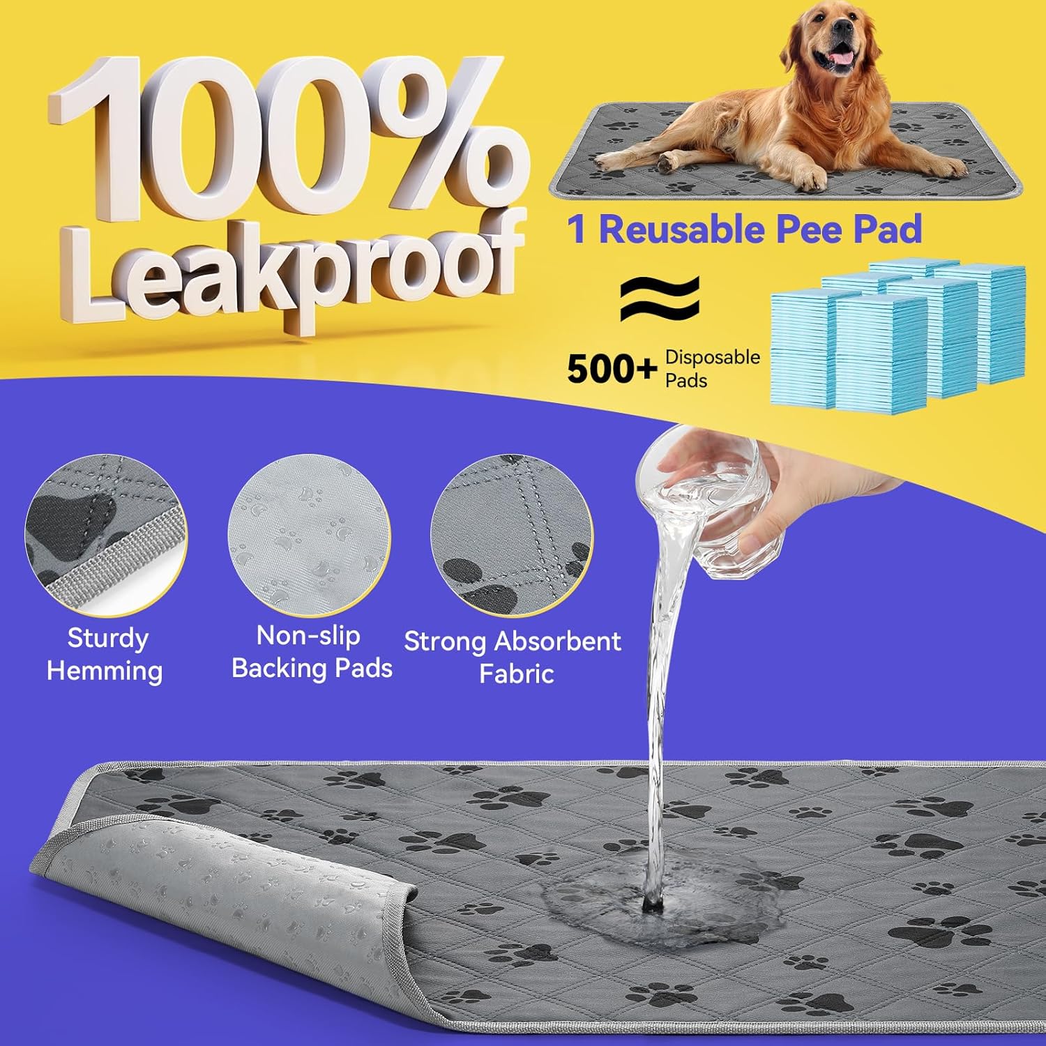 Dog Grass Pad with Stainless Steel Tray