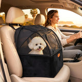 Pawaboo Dog Booster Car Seat for Small & Medium Dogs, Elevated Pet Carseat