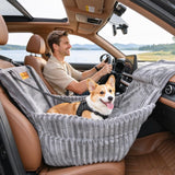 Pawaboo Dog Booster Car Seat for Small/Medium Dogs Up to 35lbs, Grey