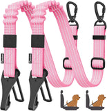 Pawaboo 2Pack Dog Car Seatbelt, 3-in-1 Dog Tether with Buckle & Hook Latch