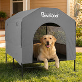 Pawaboo 47" XL Dog House Outdoor Weatherproof, with Breathable Mesh Windows