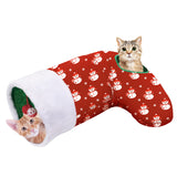 Cat Tunnel Christmas Sock with Bell Balls