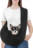 Pawaboo Hands Free Dog Sling Carrier for Small Dogs & Cats – Reversible Puppy Carrier Purse with Adjustable Safety Harness, Up to 12 lbs, Black