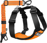 Pawaboo Dog Seat Belt Harness for Car, Seatbelt Harness with 2 in 1 Buckle