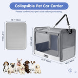 Pawaboo Dog Car Seat, Enclosed Dog Crate for Car Pet Travel Safety