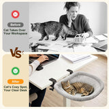 Pawaboo Foldable Cat Desk Bed, Enlarged Hanging Cats Bed with Dual Clamps