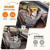 Pawaboo Dog Booster Car Seat for Small/Medium Dogs Up to 35lbs, Grey