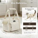 Pawaboo Dog Purse Carrier, Airline Approved Soft Sided Pet Carrier for Small Dogs Cats Rabbits with Large Pockets, Safety Leash, Soft Cushion, Breathable Dog Travel Carrying Tote Bag with Mesh Window
