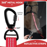 Pawaboo 2Pack Dog Car Seatbelt, 3-in-1 Dog Tether with Buckle & Hook Latch