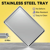 Pawaboo Stainless Steel Dog Grass Pad with Tray, 28'' x 20'' Dog Litter Box with 2pcs Reusable Artificial Grass Mats, Puppy Potty Tray with Washable Pee Pad, Silver + Green