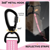 Pawaboo 2Pack Dog Car Seatbelt, 3-in-1 Dog Tether with Buckle & Hook Latch
