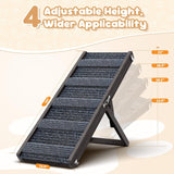 Pawaboo 2026 Upgraded Small Dog Ramp for Couch Foldable, 5 Ajustable Height | Height from 9.8" to 20.5", Portable Stable Pet Steps with Non-Slip Pad, Pet Ramps Use for Sofa Couch Stairs, Wood