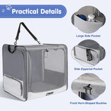Pawaboo Dog Car Seat, Enclosed Dog Crate for Car Pet Travel Safety
