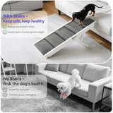 Pawaboo 2026 Upgraded Small Dog Ramp for Couch Foldable, 5 Ajustable Height