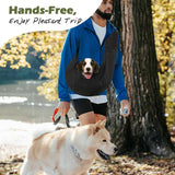 Pawaboo Hands Free Dog Sling Carrier for Small Dogs & Cats – Reversible Puppy Carrier Purse with Adjustable Safety Harness, Up to 12 lbs, Black
