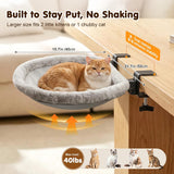 Pawaboo Foldable Cat Desk Bed, Enlarged Hanging Cats Bed with Dual Clamps