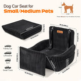 Pawaboo Dog Booster Car Seat for Small/Medium Dogs Up to 35lbs, Black