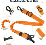 Pawaboo Dog Seat Belt Harness for Car, Seatbelt Harness with 2 in 1 Buckle
