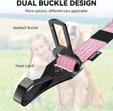Pawaboo 2Pack Dog Car Seatbelt, 3-in-1 Dog Tether with Buckle & Hook Latch