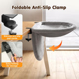 Pawaboo Foldable Cat Desk Bed, Enlarged Hanging Cats Bed with Dual Clamps