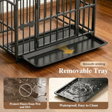 Pawaboo 38 Inch Heavy Duty Dog Crate, with Removable Tray, Escape Proof