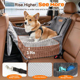 Pawaboo Dog Booster Car Seat for Small/Medium Dogs Up to 35lbs, Grey