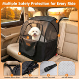 Pawaboo Dog Booster Car Seat for Small & Medium Dogs, Elevated Pet Carseat