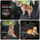Pawaboo 2Pack Dog Car Seatbelt, 3-in-1 Dog Tether with Buckle & Hook Latch