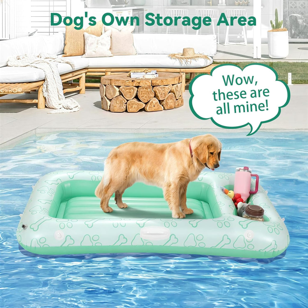Pawaboo Dog Pool Float, Inflatable Pet Pool Floats for Medium Large Do