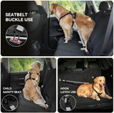 Pawaboo 2Pack Dog Car Seatbelt, 3-in-1 Dog Tether with Buckle & Hook Latch