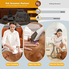 Dog Grooming Kit & Vacuum & Dryer 3-in-1