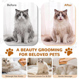 Pawaboo Deshedding Brush for Dogs & Cats, Dog Hair Removal Comb with Ergonomic Gripping, Wooden Grooming Shedding Brush for Long Hair Dogs and Cats, Hangable Pet Cleaning Comb Supplies, 3 Inch, Walnut