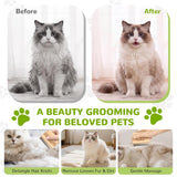 Pawaboo Deshedding Brush for Dogs & Cats, Dog Hair Removal Comb with Ergonomic Gripping, Wooden Grooming Shedding Brush for Long Hair Dogs and Cats, Hangable Pet Cleaning Comb Supplies, 3 Inch, Wood